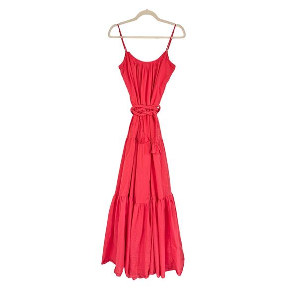 HALE BOB BALA CORAL TIERED BELTED MAXI DRESS - Picture 1 of 7